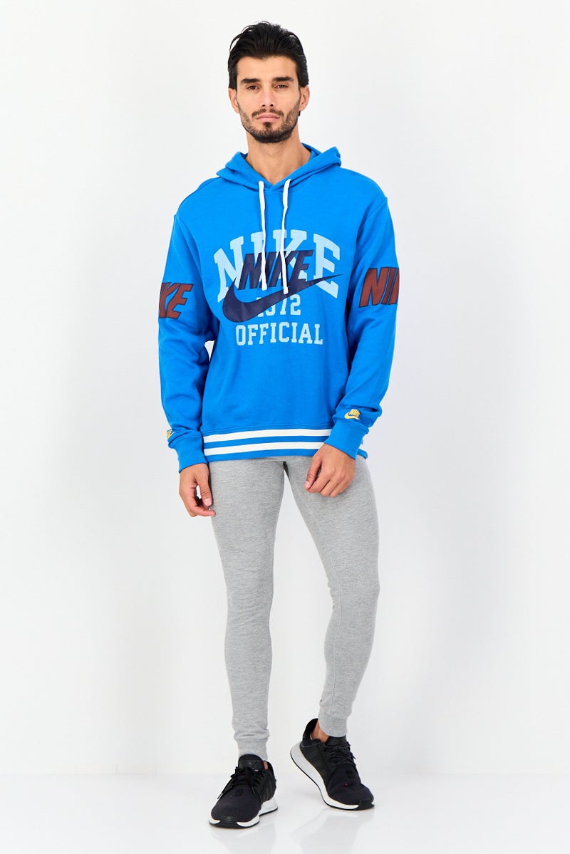 Nike ملابس رياضية للرجال بأكمام طويلة مناسبة، خارجية، هوديز، أزرق - Image 2